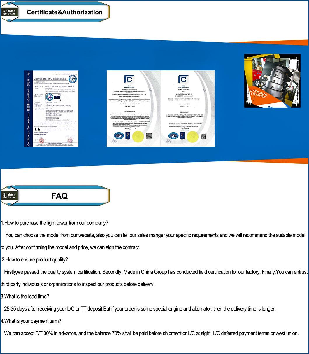 Rescue Team Mobile Tower Light Self-Loading and Unloading for Emergency