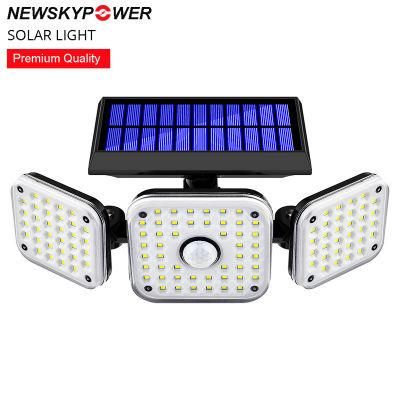 Factory Price LED Security Lighting Motion Sensor Adjustable Angle Solar Wall Light Outdoor