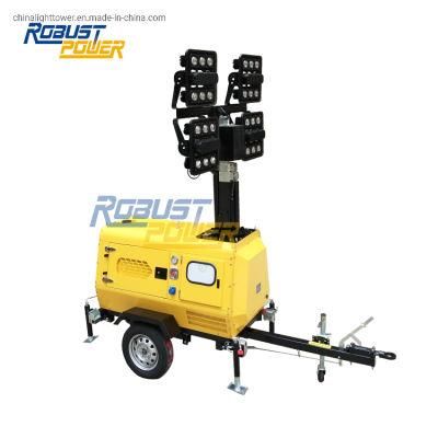 LED Hydraulic Portable Trailer Flood Light Lighting Tower Price