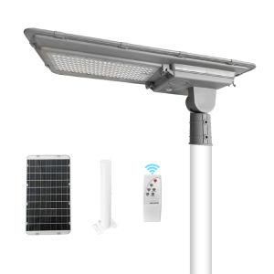 100W LED Solar Street Light Dusk to Dawn with Radar Sensor and Remote Control, 6000K Super Bright Outdoor Solar Street Lights