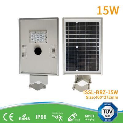 Solar LED Outdoor Waterproof IP66 IP65 Garden Flood Integrated All in One 15W High Lumen Street Light