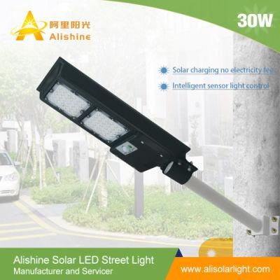 Road Garden Park Lighting 30W Integrated LED Solar Street Light