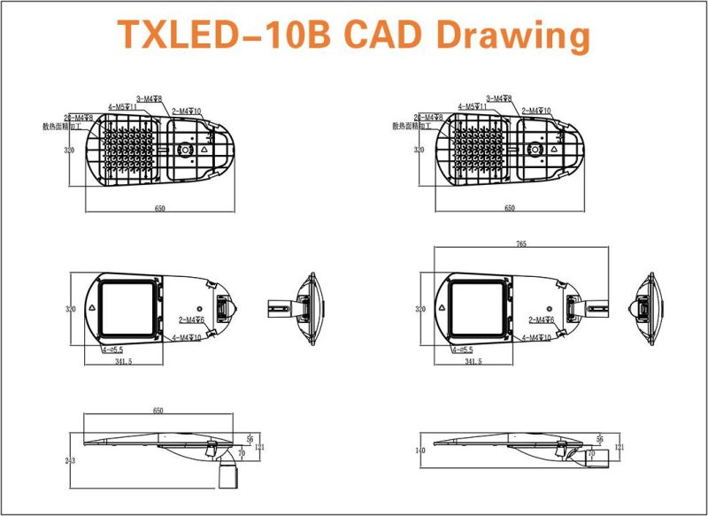 CE Hohs TM21 ISO Ik10 IP66 Certified Adjustable 90W 100W 150W 200W High Lume LED Street Light LED Lamp