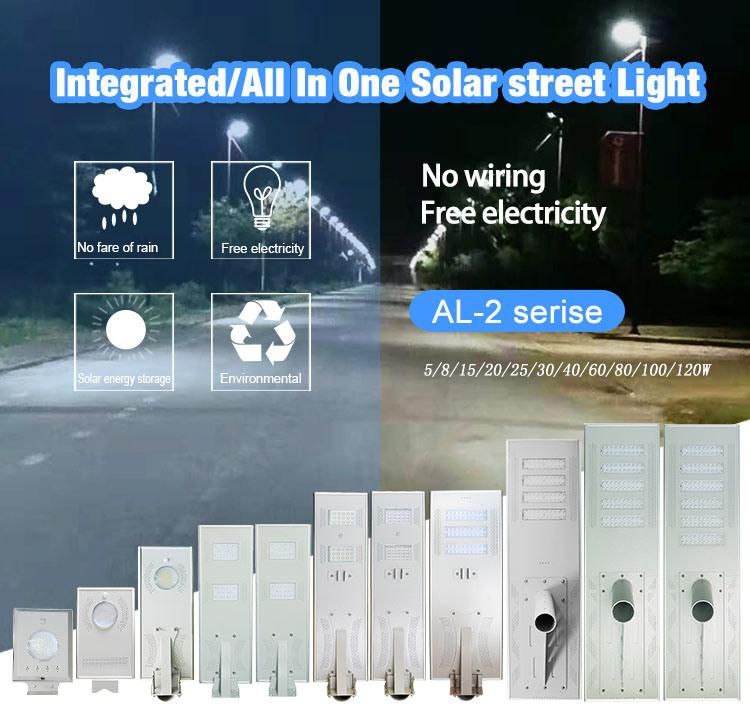 Solar Street Lights Warranty Integrated LED Outdoor Lamp