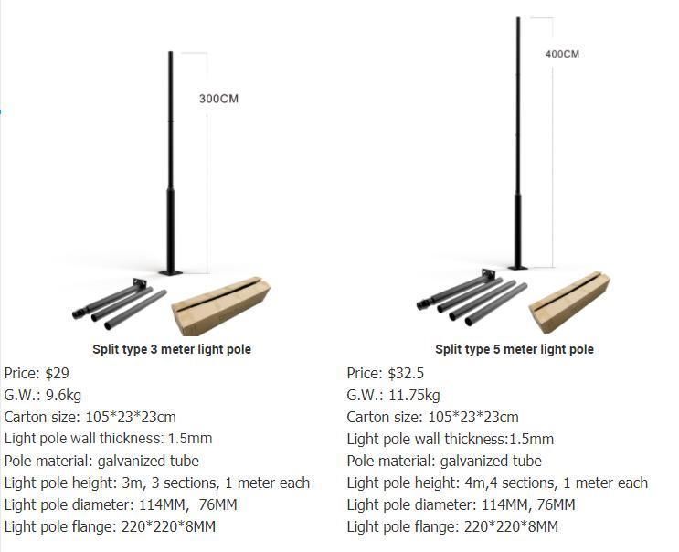 Best Outdoor High Power Pole Lamp Strong Endurance LED Solar Garden Lights Stakes