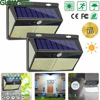 Motion Sensor Dim Light Solar Powered LED Wall Light with Sensor Distance 3-5m