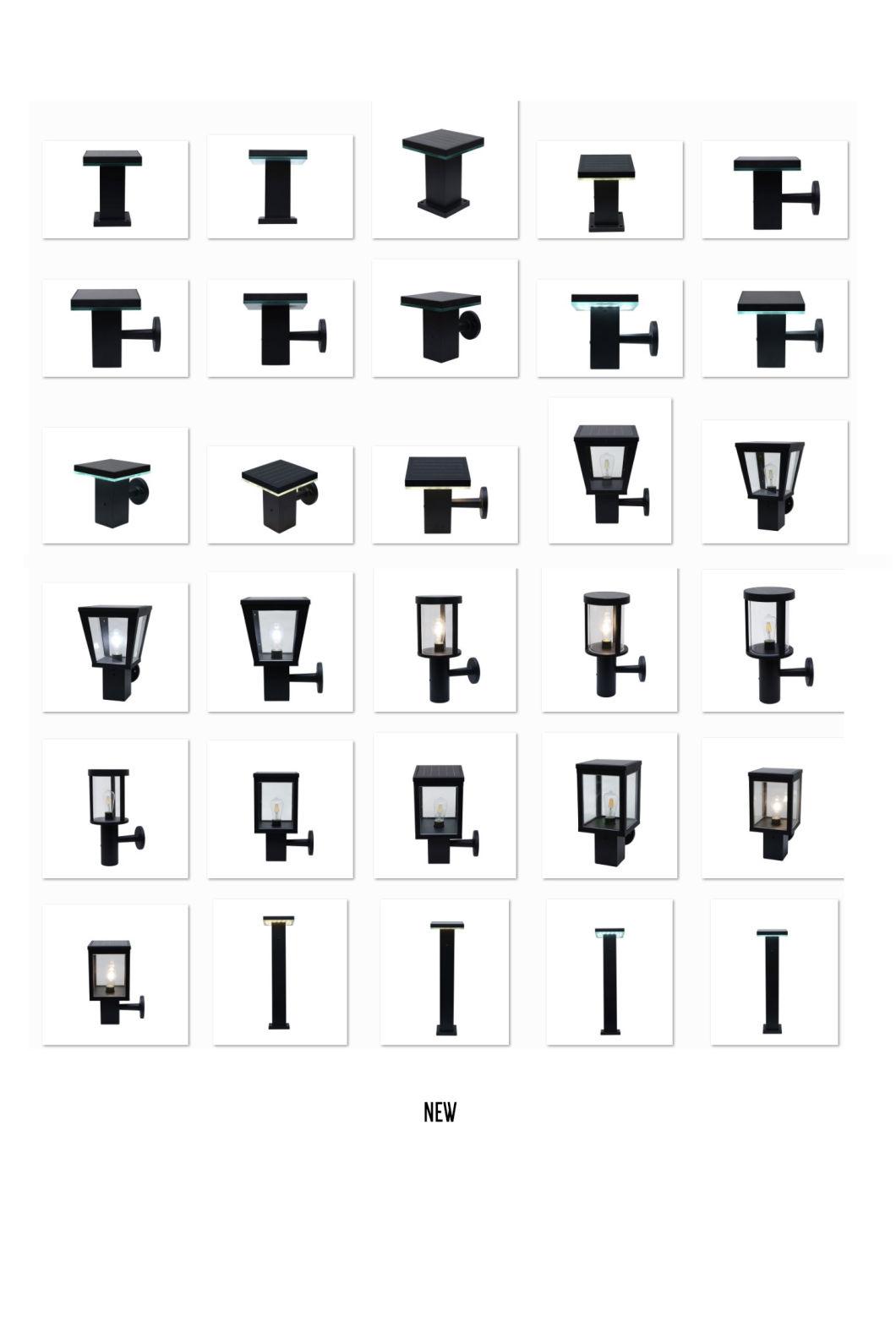 Solar Bollard Garden Light with Remote Control for Outdoor