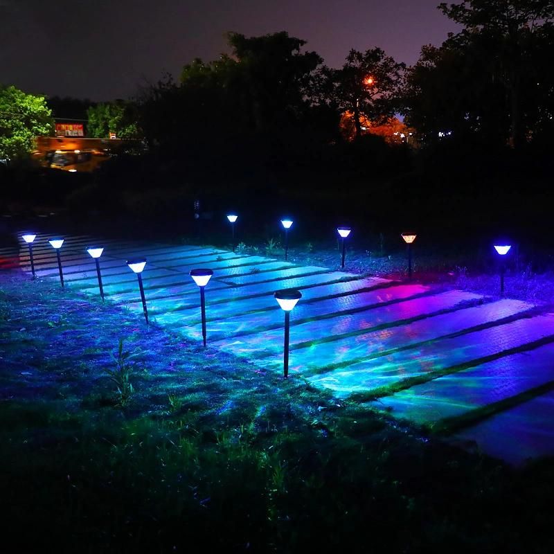 Yellow RGB Pure White Solar Garden Decoration LED Light Landscape Decorated Lights out Door LED Shape Flower Waterproof Outdoor Decoration Lighting Walkway