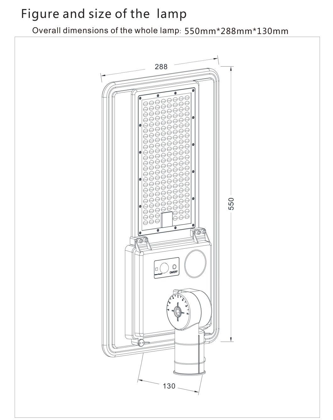 3 Years Warranty Classic 100 Watt Solar LED Street Light