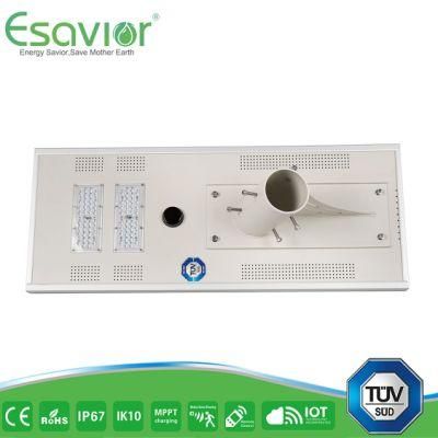 Esavior 30W LED All in One Integrated Solar Street Sensor/Smart Light with Iot IP67 CE RoHS Certificate