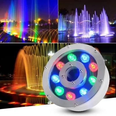 6-24W LED Fountain Lamp IP68 Waterproof Plaza Fountain Swimming Pool Light Garden Pond Decor Underwater Lights