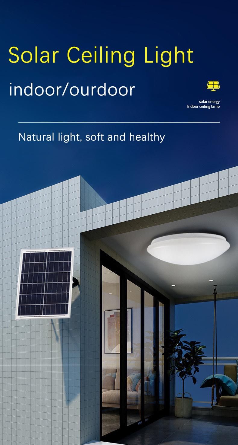 High Bright Interior Lamps 20W 30W 40W 50W IP65 Waterproof Wide Angle LED Solar Powered Saving Energy Lamp Indoor/Milan/Ceiling/Bulkhead/Wall Light