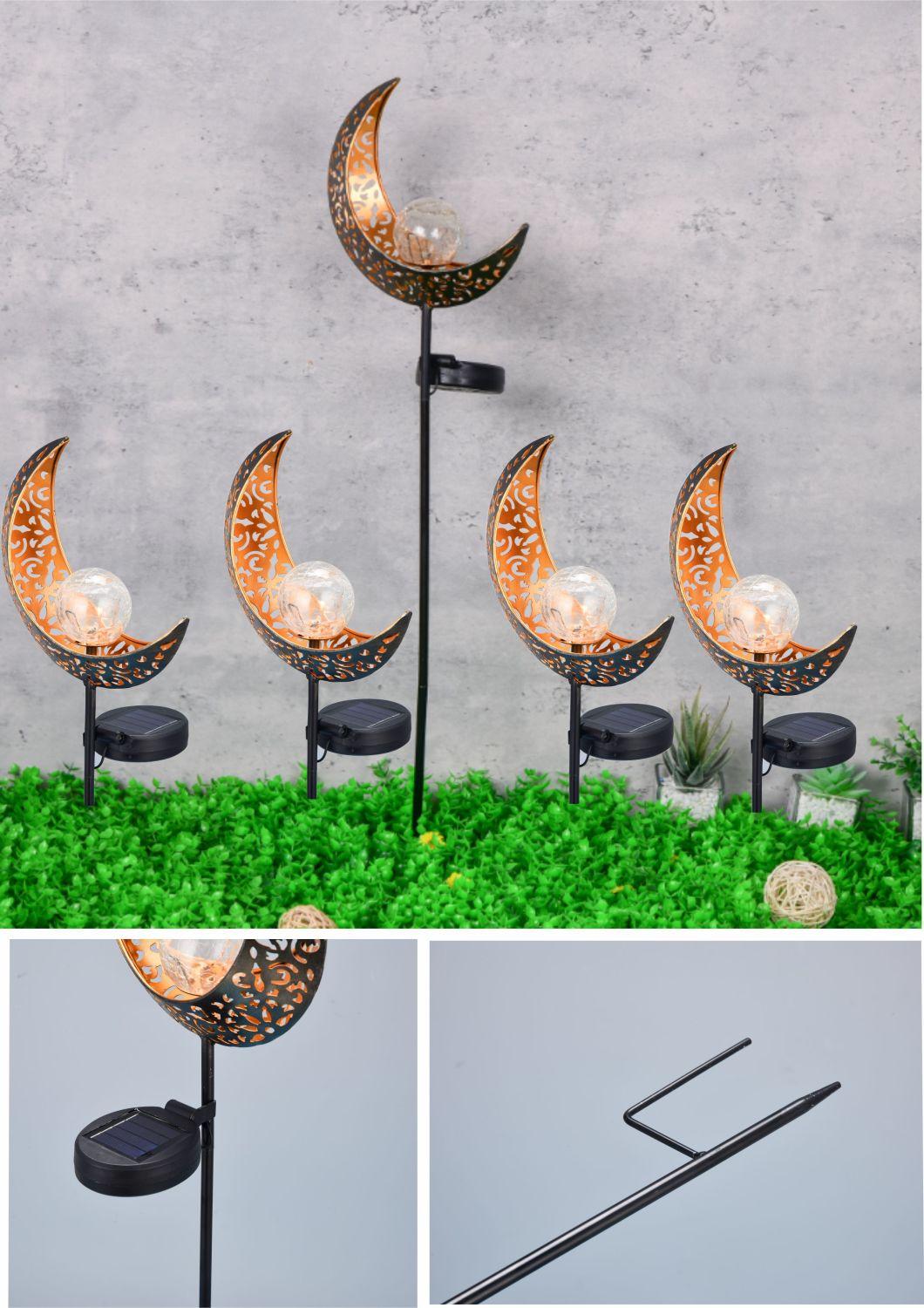 Moon Hollow-out Pattern Solar Wall Lamp Lawn Ground Light