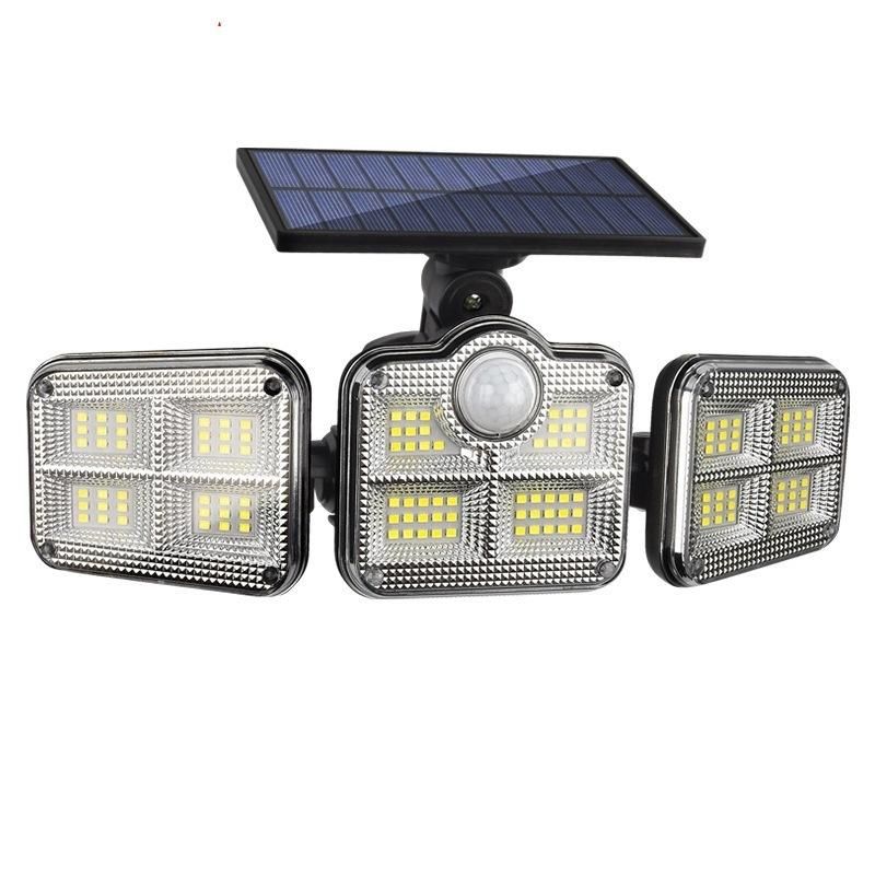 Solor Power Outdoor Waterproof Security Lamps, 3 Head Garden Wall Spot Light LED, High Brightness LED Garden Outdoor Lights