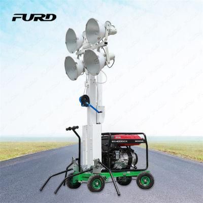 400W*4 LED Electric Mobile Lighting Tower with 5m Elevating Height