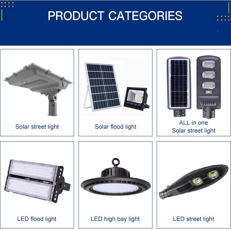 High Quality Dooryard IP65 Lamp 30W 60W 100W 150W Solar LED Flood Light