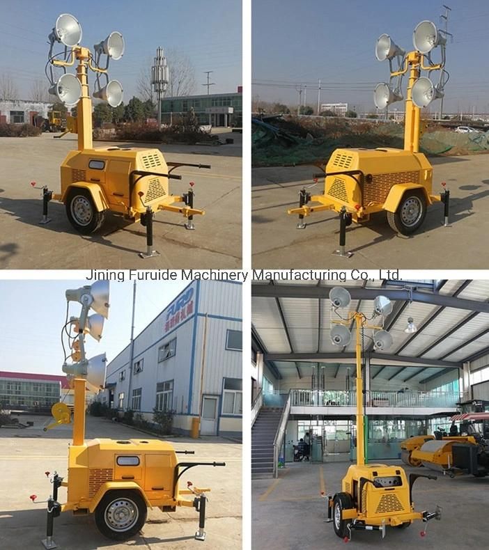 Mobile Trailer Light Tower for Emergency Lighting