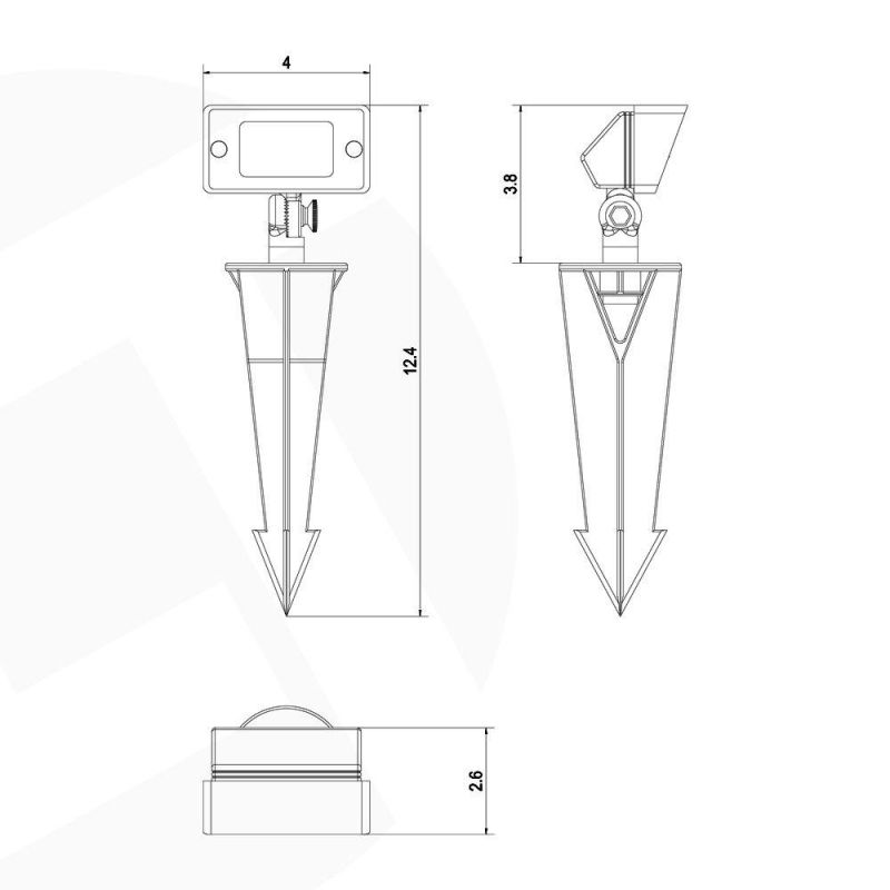 Wall Washing Flood Light with Adjustable Wattage and Brightness for Easy Installation