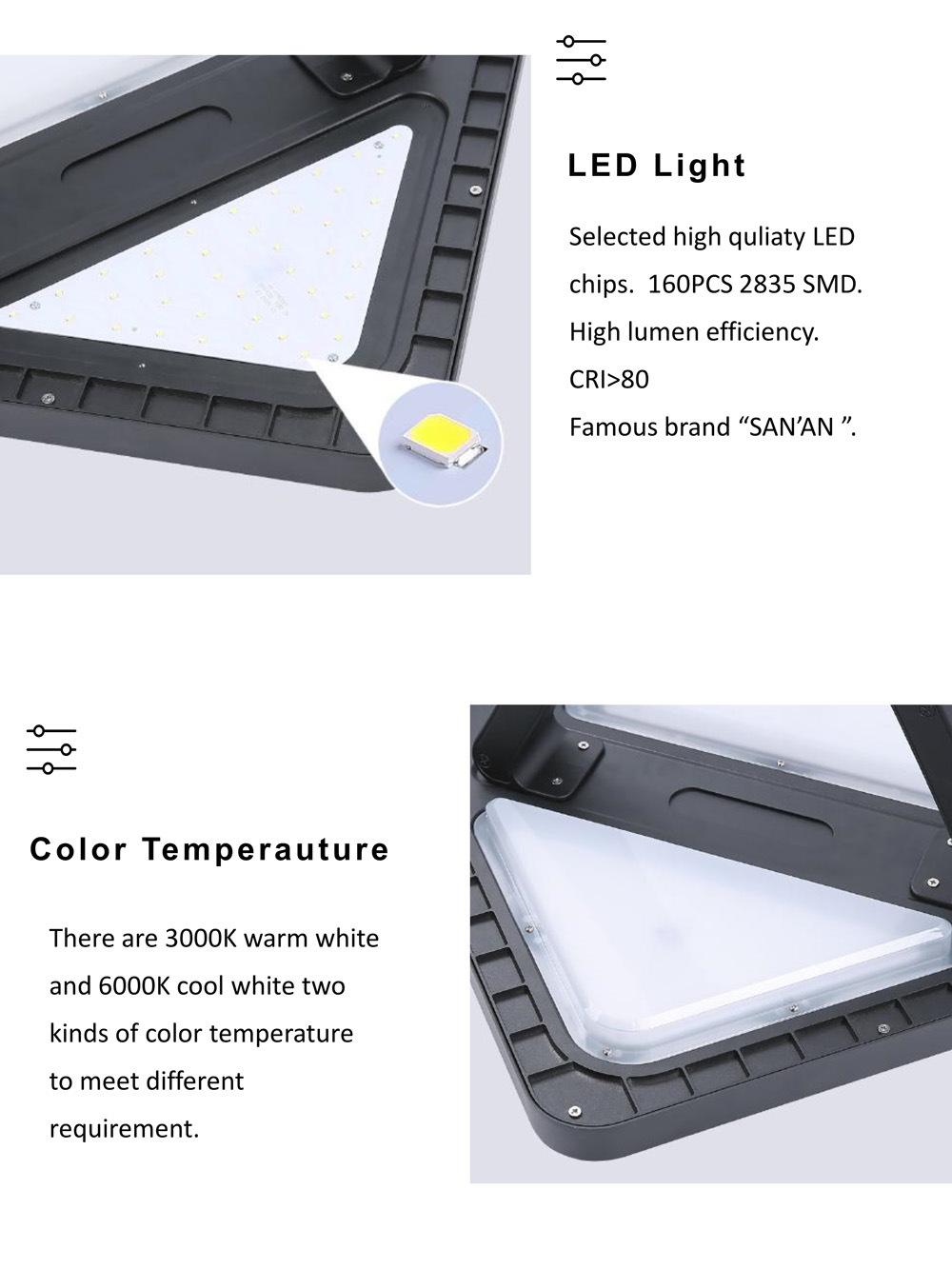 Outdoor Integrated Solar Courtyard Light for Garden Park Plaza