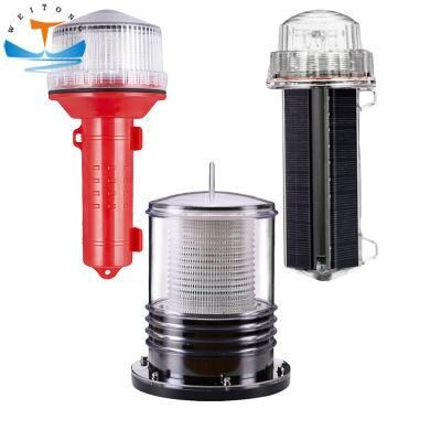 LED Solar Power Flashing Light Fishing Net Signal Light Marine Navigation Signal Lights Port/Stern/Masthead Light