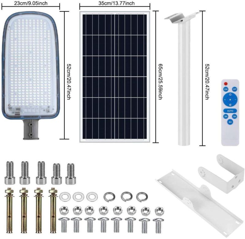 300W Solar Street Lights for Yard, Street, Garden, Basketb