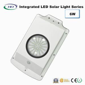 6W Integrated LED Solar Lamp with PIR Sensor for Street/Garden