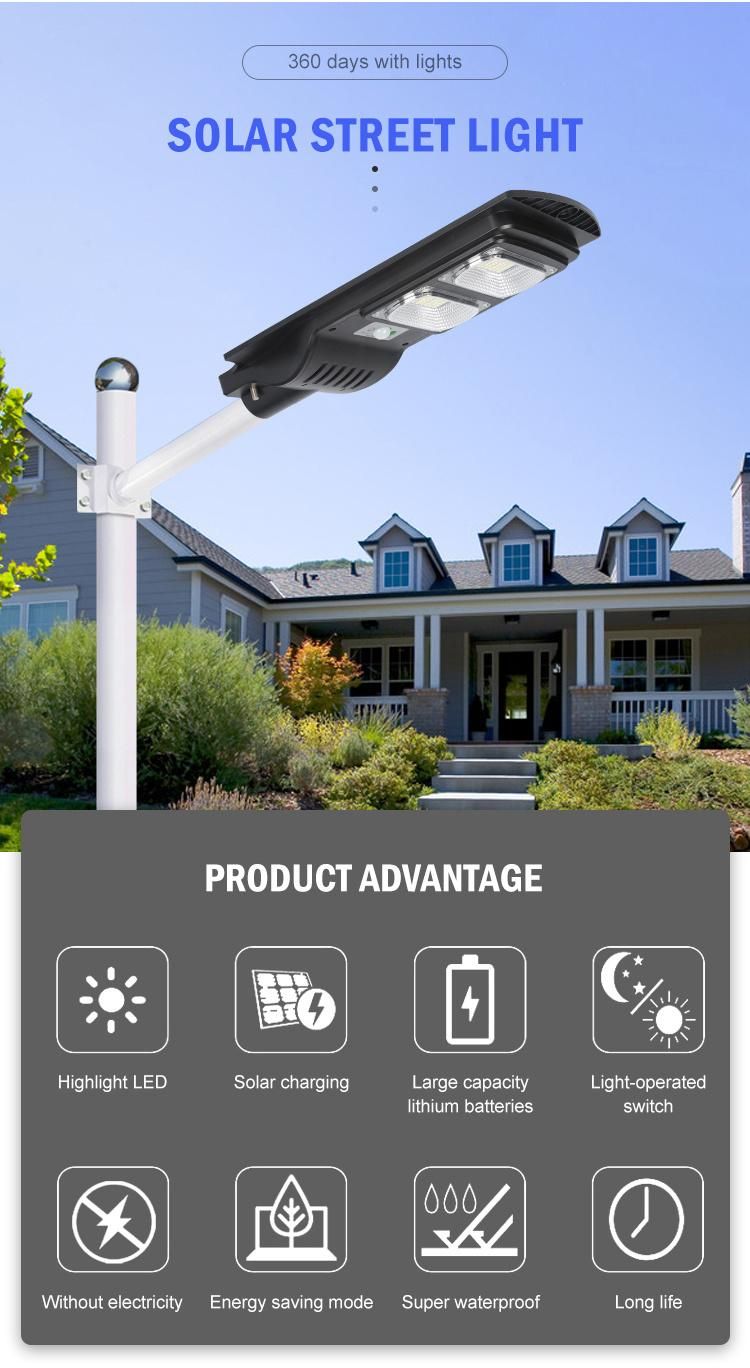 Modern Energy Saving IP66 Waterproof Outdoor All in One Solar LED Street Light