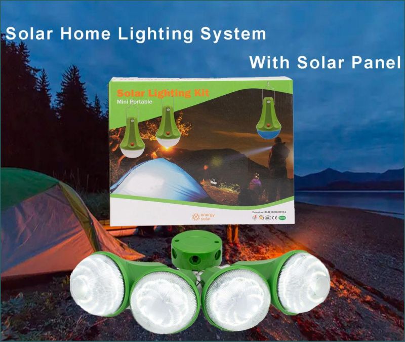 Solar Power System Lighting Portable Rechargeable Light Waterproof Mini Lights