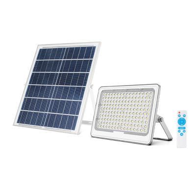 Remote Smart Control SMD 175lm/W LED Garden Light 300W LED Solar Flood Light with Lithium Battery