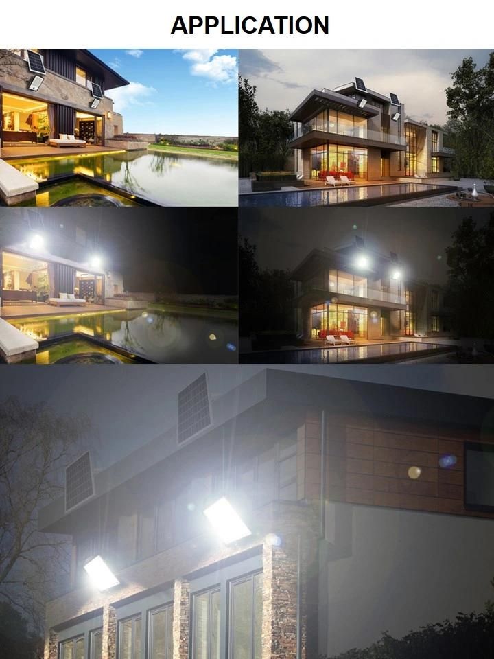 2022 New High Power IP67 Solar Super Bright Floodlights Light with CCTV Automatically After Dark