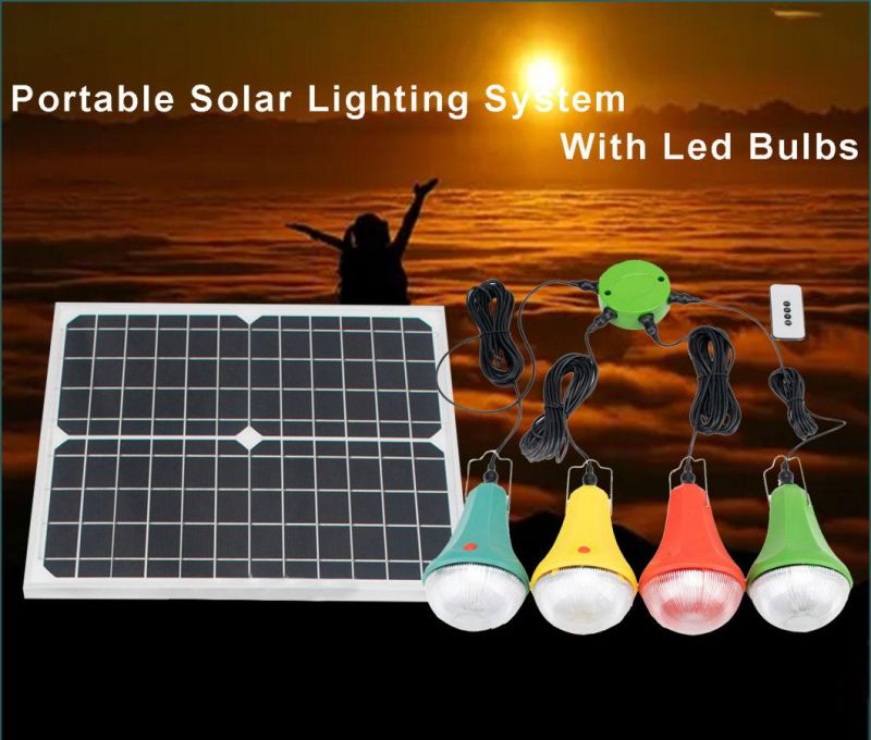 Solar Power System Lighting Portable Rechargeable Light Waterproof Mini Lights