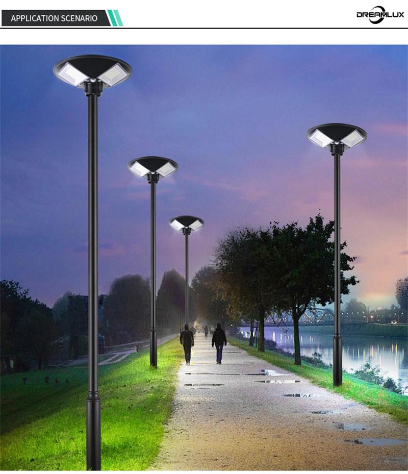 China Manufacturer Round Light Sensor Solar Garden Lamp Outdoor Waterproof