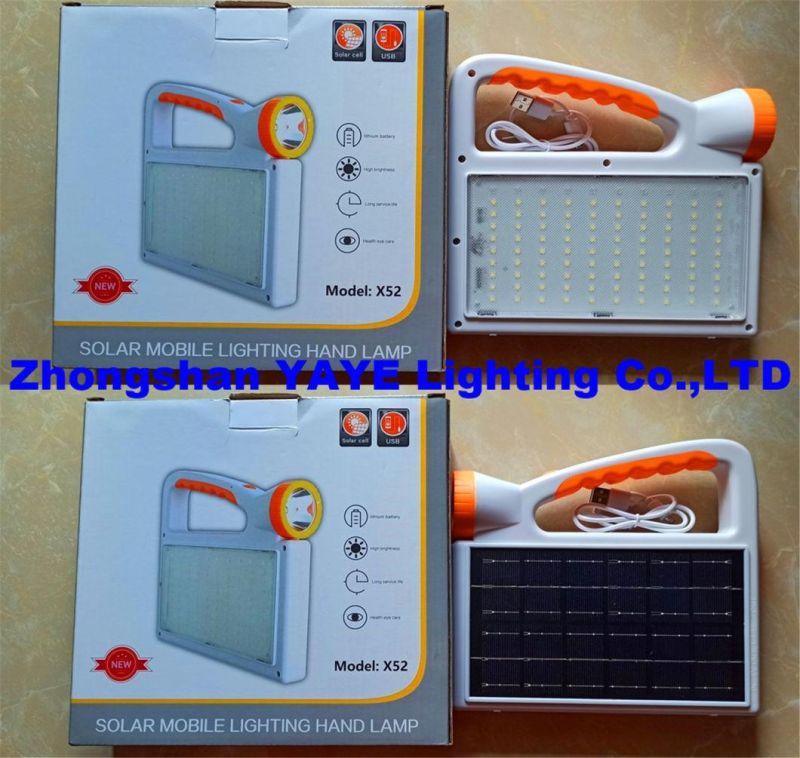 Yaye Hottest Sell Portable Mini Solar Power System Lights 25W 30W Solar Emergency Light with 4 LED Lamps /1000PCS Stock