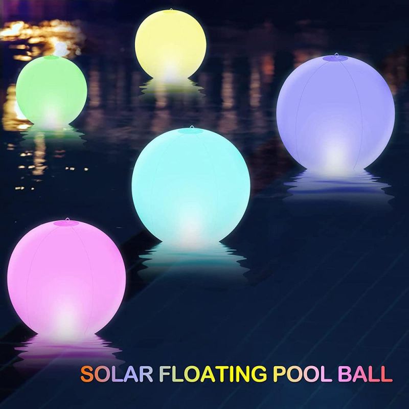 Inflatable Waterproof LED Solar Glow Floating Ball Light for Beach Party Garden Swimming Pool Decoration