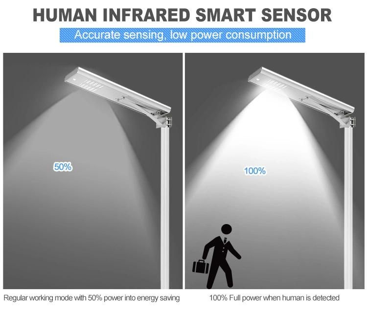 PIR Sensor Outdoor IP65 40W Integrated Solar LED Street Light