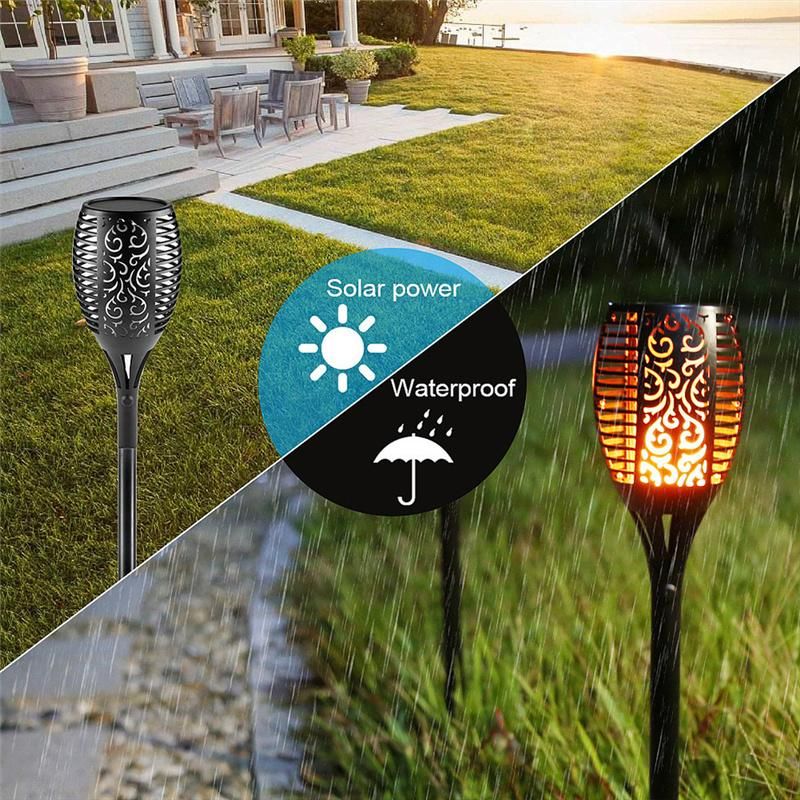 96 LED Flame Solar Waterproof Flame Torch Light Decoration Lighting Garden Outdoor Light