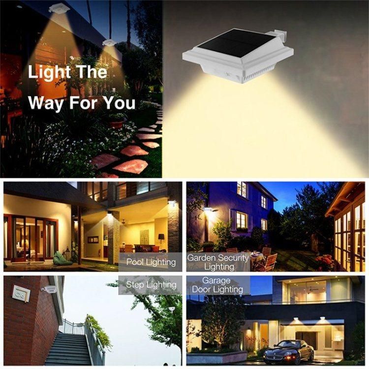 Newest Design Outdoor Wide Angle Wall Mounted Solar Power Motion Sensor LED Wall Light