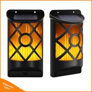 Solar Dancing Flame Lighting Flickering Outdoor Waterproof Fence Darden Wall Light