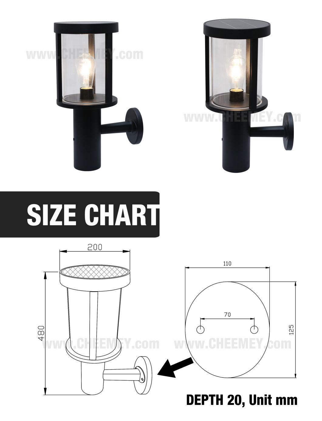 LED Solar Decorative Wall Light for Garden with Lithium Battery