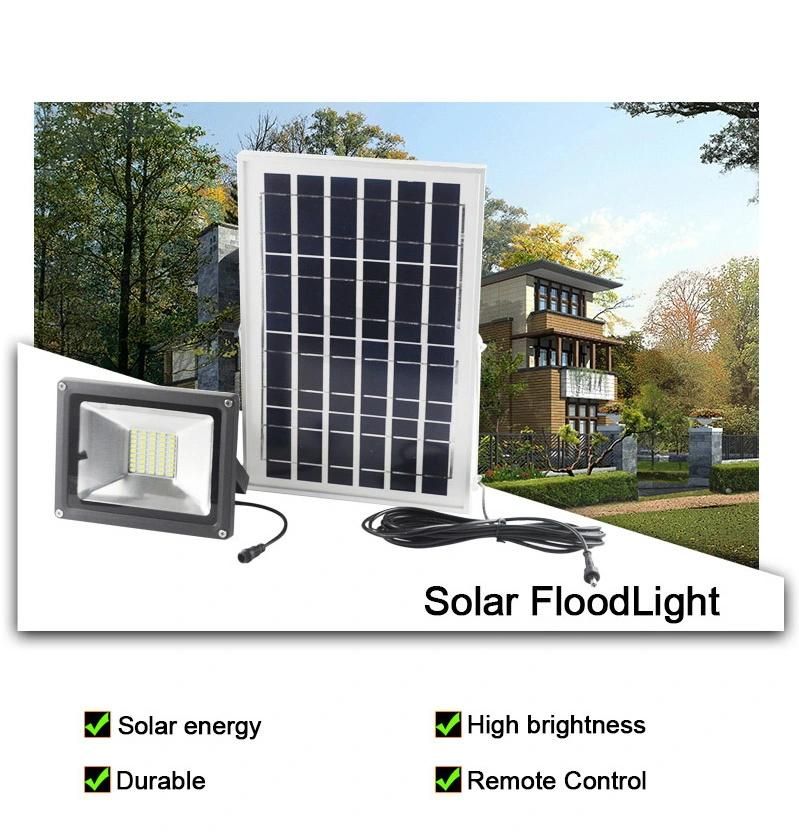 IP65 20W 50W LED Work Light Solar Flood Light with Remote Controller