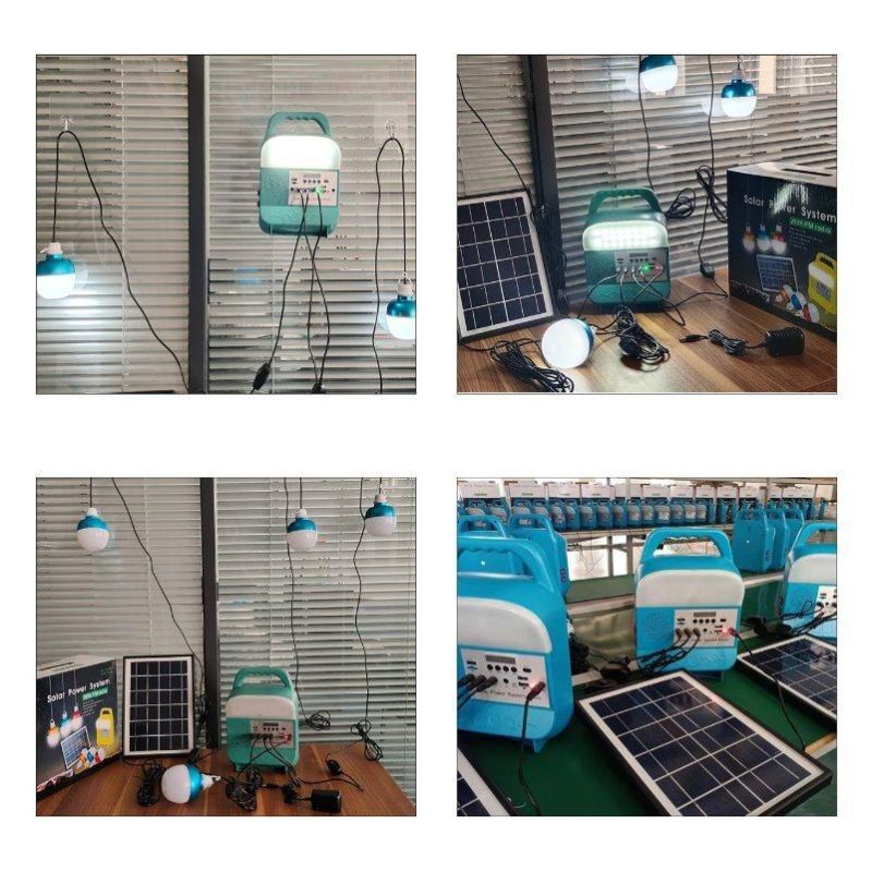 Potable Power Supply Solar Energy Systems Solar Panel Power Station with Radio as Lighting System Solar Lights