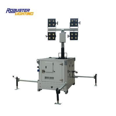 Australia Standard 4X350W LED Hydraulic Telescopic Mast Light Tower