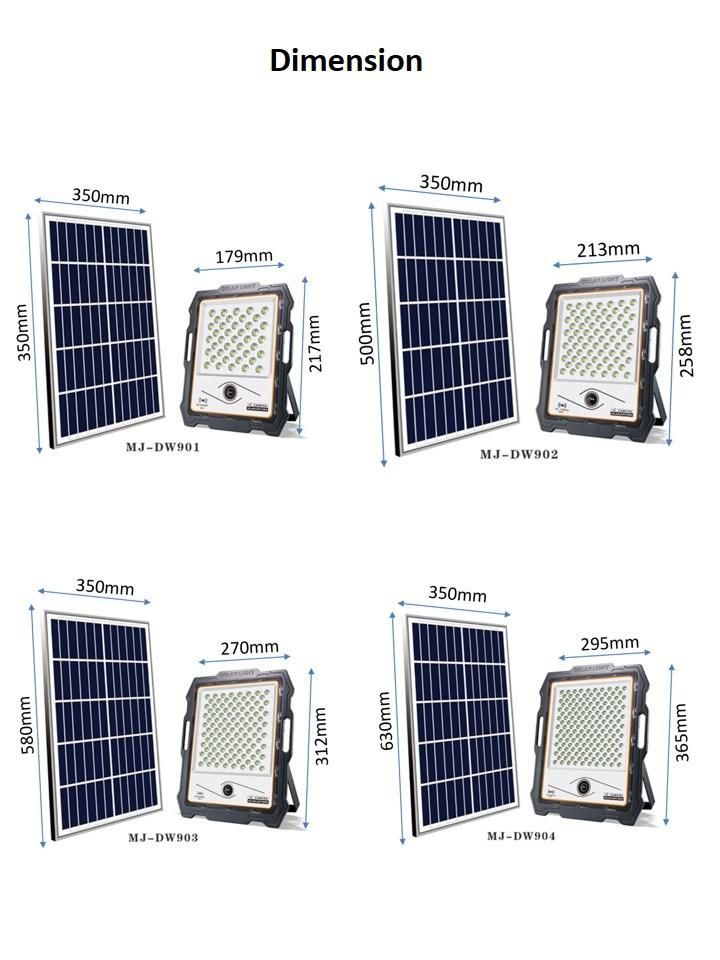 New Product Energy Saving IP67 Waterproof 100W 200W 300W 400W Solar Flood Lights with Camera