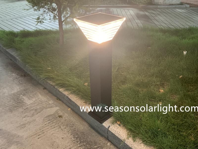 Bright LED Lighting Solar Lamp 8W Outdoor Solar Garden Lamp with Warm + White LED Light