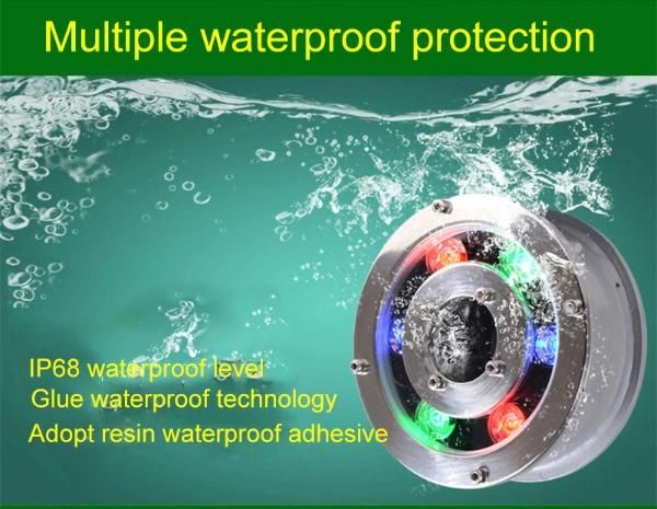 6-24W LED Fountain Lamp IP68 Waterproof Plaza Fountain Swimming Pool Light Garden Pond Decor Underwater Lights