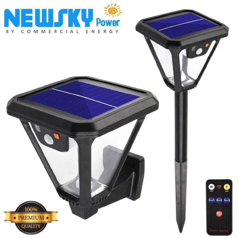 ABS IP65 Waterproof Outdoor Street Outdoor LED 3 Heads Split Solar Wall Light with Montion Sensor