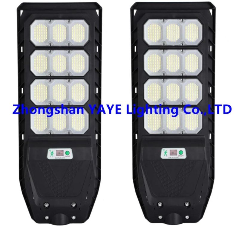 Yaye 2022 Hottest Sell 300W/400W/500W All in One Solar LED Street Road Wall Garden Light with 3 Years Warranty/ 1000PCS Stock/Remote Controller/Motion Sensor