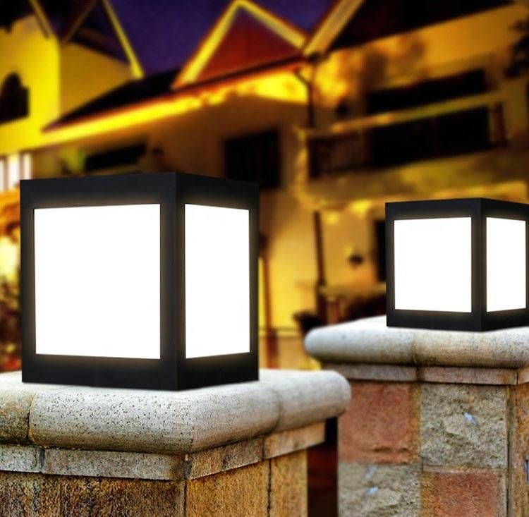 Solar Post Lamps Solar Outdoor Wall Lights with High Power Solar LED Lighting and Bigger Solar Panels