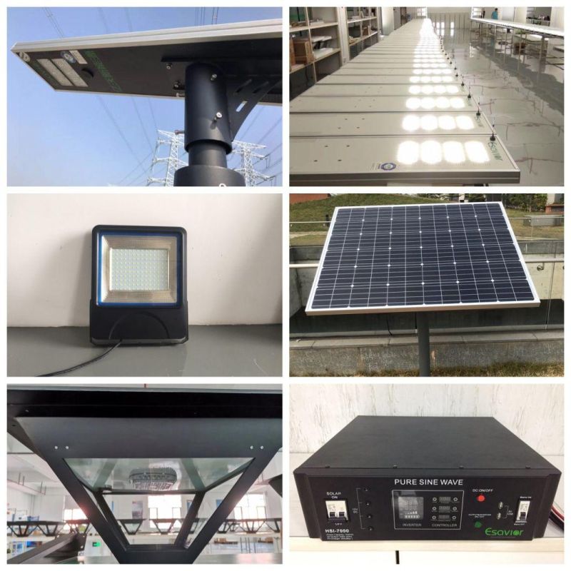 IP66 Ce RoHS ISO TUV 50W LED All in 2 Solar Street Flood Light 5000 Lumens