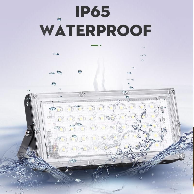 High Quality Outdoor 50W LED Flood Light Super Brighting Spotlight, AC220V 50Hz IP65 Outdoor Wall Lamp Flood Light, New Glass 1900lm Focus Light